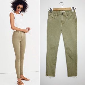 MADEWELL 9" high rise skinny cropped jeans